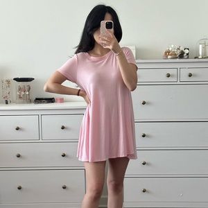 Super soft light pink T-shirt dress